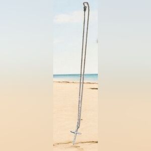 Elegant Silver Cross Mosoinite gra certificated with Origanal Box  Nwot